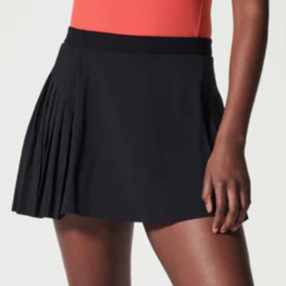 SPANX Black Pleated Athletic Skort